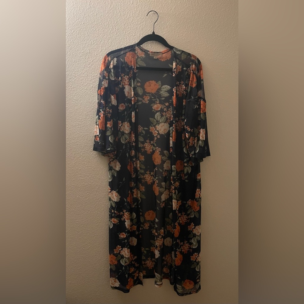 Ultra Flirt Floral Kimono/Duster - Picture 2 of 6